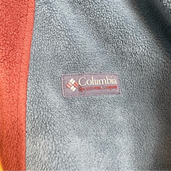 Columbia Originals Rust Fleece Pullover Jacket with quarter zip - Picture 4 of 8